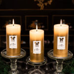 Gold Lacquered Glitter Candle 