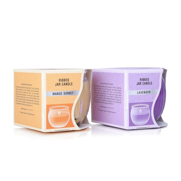 Ribbed Jar Candles - Lavender & Mango Sorbet