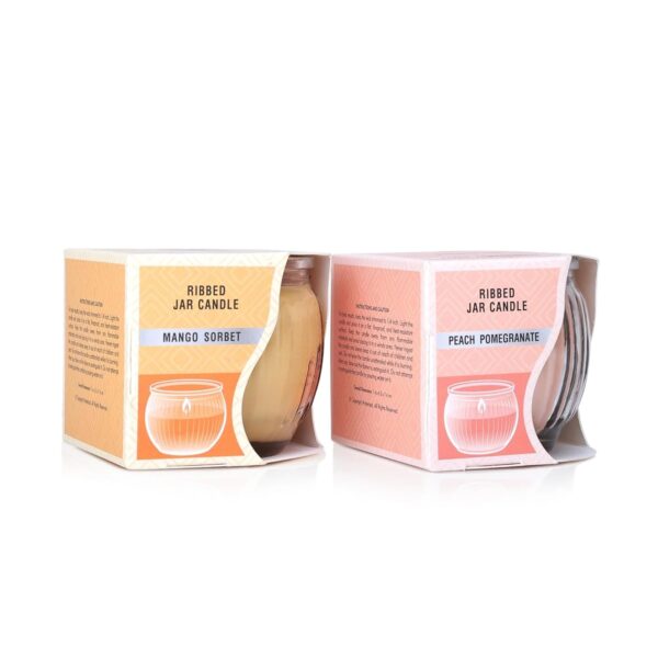 Ribbed Jar Candles - Mango Sorbet & Peach Pomegranate