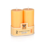 Set of 2 Fragranced Pillar Candle - Mango Sorbet