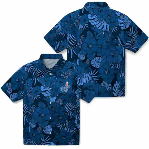 Jungle Vibes Blue Los Angeles Dodgers Hawaiian Shirt