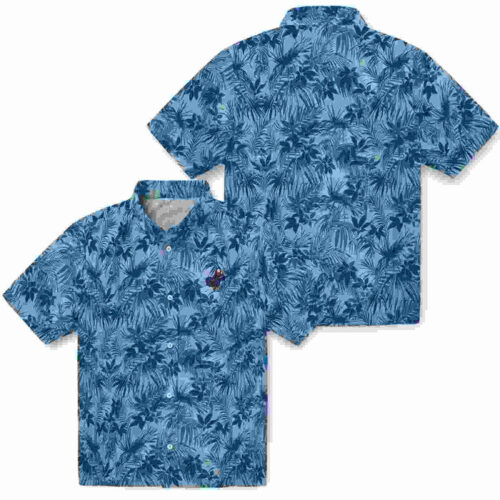 Leafy Pattern Blue Los Angeles Dodgers Hawaiian Shirt
