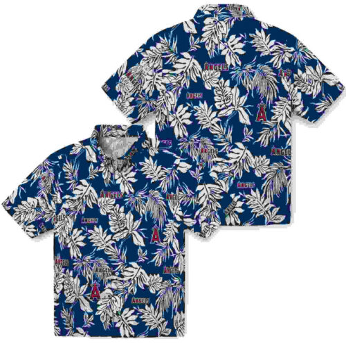 Tropical Leaf Blue White Los Angeles Angels Hawaiian Shirt
