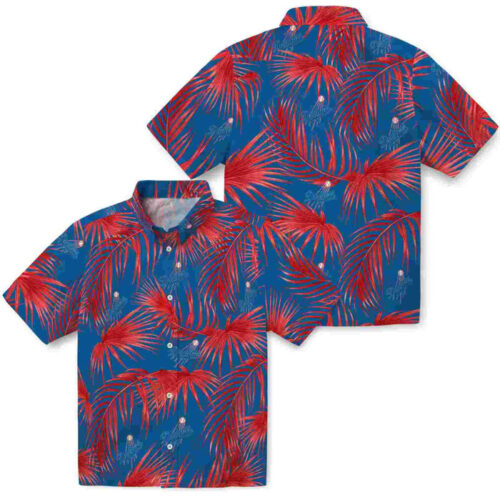 Leafy Palms Blue Los Angeles Dodgers Hawaiian Shirt