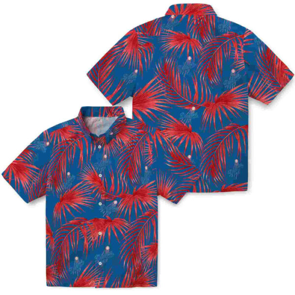 Leafy Palms Blue Los Angeles Dodgers Hawaiian Shirt