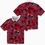 Floral Toucan Blue Red Los Angeles Angels Hawaiian Shirt