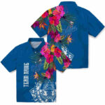 Floral Polynesian Blue Los Angeles Dodgers Hawaiian Shirt