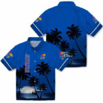Beach Sunset Blue Black Kansas Jayhawks Hawaiian Shirt