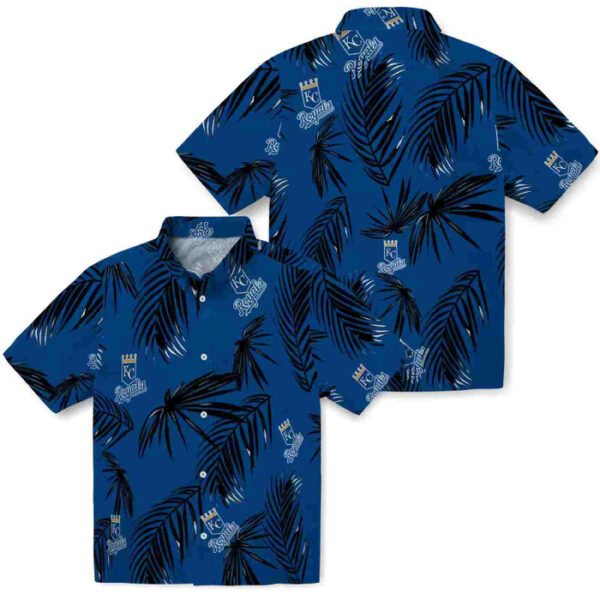 Palm Leaf Royal Blue Kansas City Royals Hawaiian Shirt