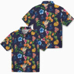 Hibiscus And Fruit Navy Blue Kansas City Royals Hawaiian Shirt