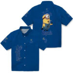 Stuart Minion Royal Blue Kansas City Royals Hawaiian Shirt