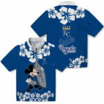 Surfing Mickey Royal Blue Kansas City Royals Hawaiian Shirt