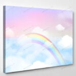 Fantasy Magical Landscape Rainbow On Sky 5 - Fantasy Canvas Art Wall Decor