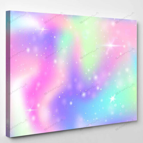 Fairy Background Rainbow Mesh Multicolor Universe - Fantasy Canvas Art Wall Decor