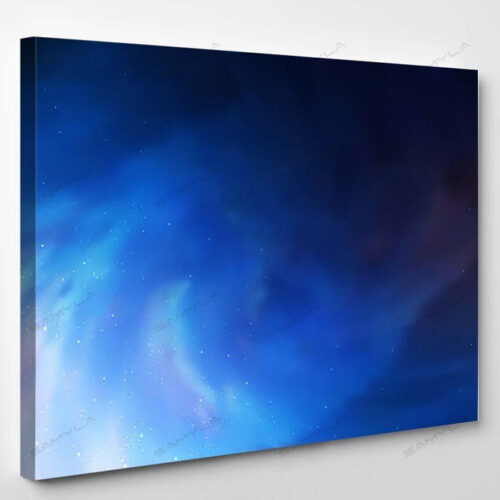 Dark Blue Vector Layout Cosmic Stars - Galaxy Sky and Space Canvas Art Wall Decor