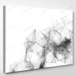 Abstract 3D Rendering Futuristic Dots Lines - Galaxy Sky and Space Canvas Art Wall Decor