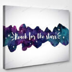 Cosmic Cosmos Watercolor Vector Background Border - Galaxy Sky and Space Canvas Art Wall Decor