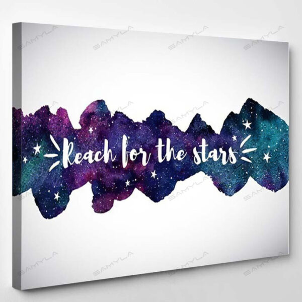 Cosmic Cosmos Watercolor Vector Background Border - Galaxy Sky and Space Canvas Art Wall Decor