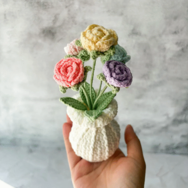Crochet Rose – Amigurumi Crochet Stuffed Animal Milnora - Image 3