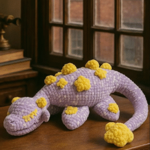 Alternative view of Sleeping Plesiosaur Dragon Crochet – Amigurumi Crochet Stuffed Animal Milnora