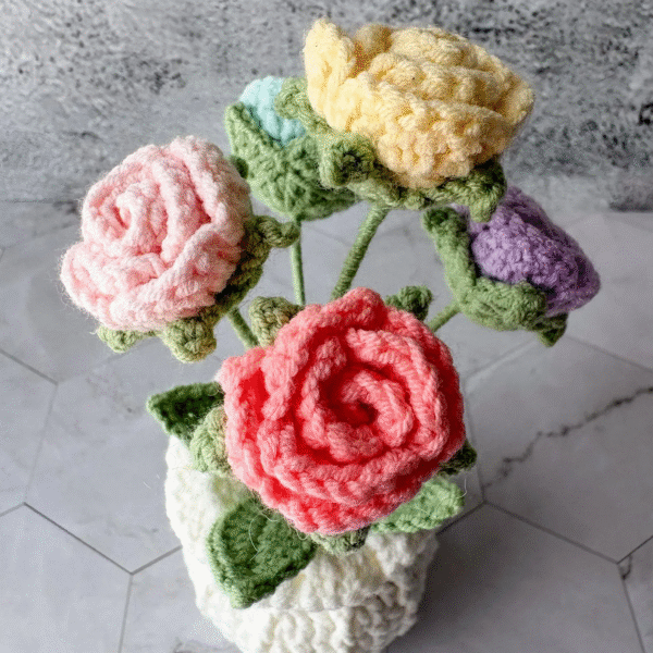 Crochet Rose – Amigurumi Crochet Stuffed Animal Milnora - Image 4