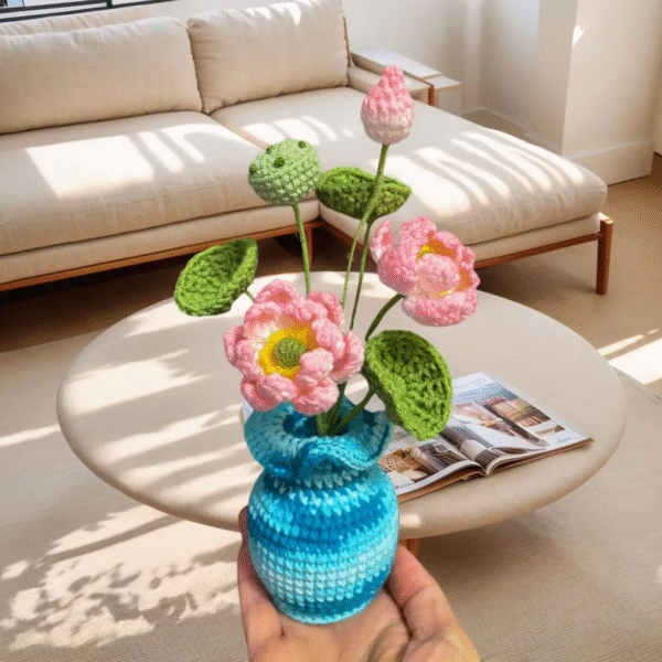 Lotus Vase Plant – Amigurumi Crochet Stuffed Animal Milnora - Image 4