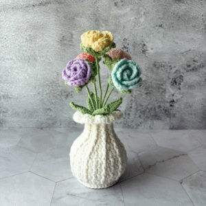 Crochet Rose – Amigurumi Crochet Stuffed Animal Milnora