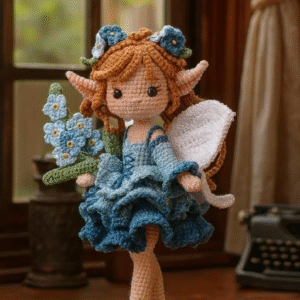 Forget Me Not Fairy Doll Crochet  – Amigurumi Crochet Stuffed Animal Milnora