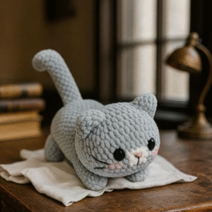 Gray Cat Crochet – Amigurumi Crochet Stuffed Animal Milnora