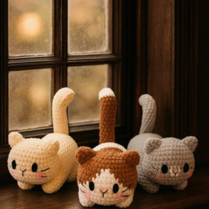 Alternative view of Gray Cat Crochet – Amigurumi Crochet Stuffed Animal Milnora